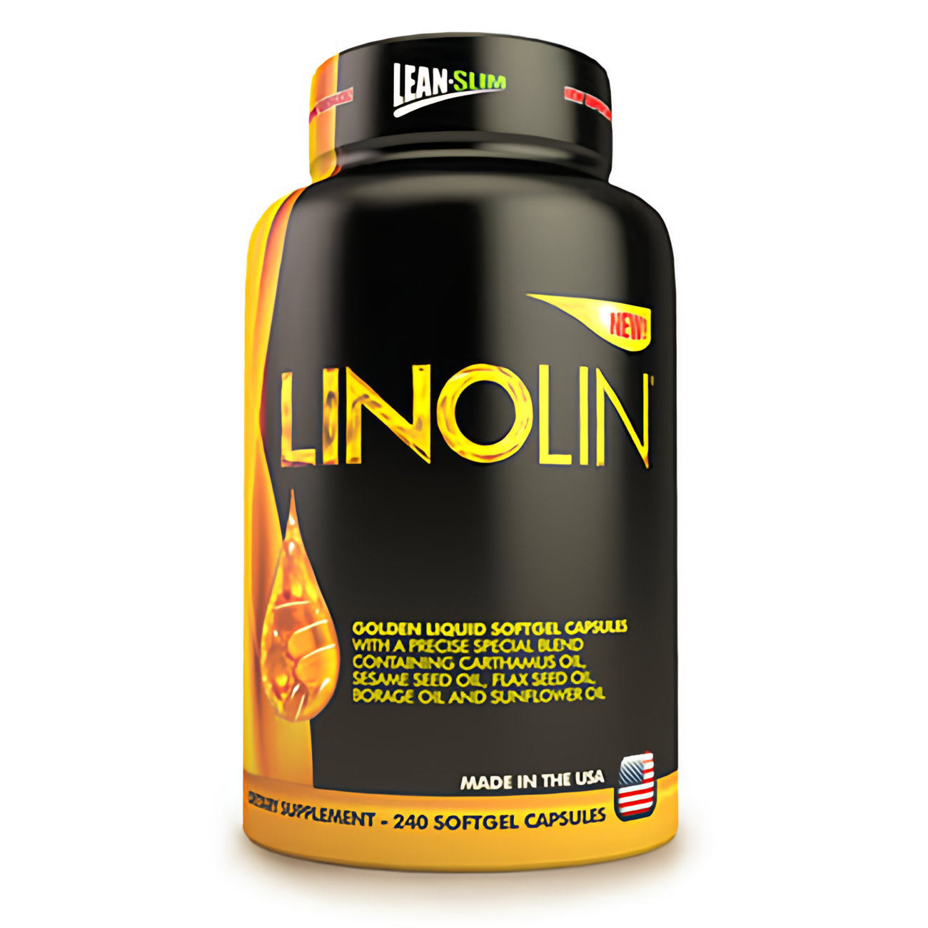 Linolin softgel bottle shrink sleeve